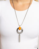 Unwavering Unity - Orange Necklace - Paparazzi Accessories Necklace Bedazzle Me Pretty Mobile Fashion Boutique
