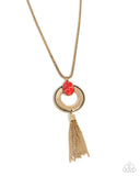 Unwavering Unity - Red Necklace - Paparazzi Accessories Necklace Bedazzle Me Pretty Mobile Fashion Boutique