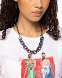Urban Acoustics - Black Necklace - Paparazzi Accessories Necklace Bedazzle Me Pretty Mobile Fashion Boutique