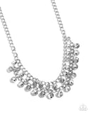 Urban Palace - Silver Necklace - Paparazzi Accessories Necklace Bedazzle Me Pretty Mobile Fashion Boutique