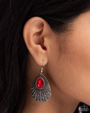 Urban Relic - Red Earrings - Paparazzi Accessories Earrings Bedazzle Me Pretty Mobile Fashion Boutique
