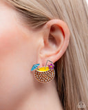 Vacation Mode - Multi Post Earrings - Paparazzi Accessories Post Earrings Bedazzle Me Pretty Mobile Fashion Boutique