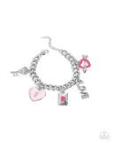 Valentines Variety - Pink Bracelet - Paparazzi Accessories Bracelet Bedazzle Me Pretty Mobile Fashion Boutique