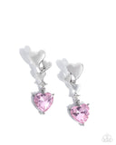 Valentines Vaudeville - Pink Post Earrings - Paparazzi Accessories Post Earrings Bedazzle Me Pretty Mobile Fashion Boutique