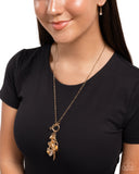 Valentines Venture - Gold Necklace - Paparazzi Accessories Necklace Bedazzle Me Pretty Mobile Fashion Boutique