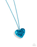 Valentines View - Blue Necklace - Paparazzi Accessories Necklace Bedazzle Me Pretty Mobile Fashion Boutique