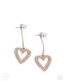 Valentines Vision - Gold Post Earrings - Paparazzi Accessories Post Earrings Bedazzle Me Pretty Mobile Fashion Boutique