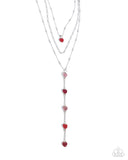 Valiant Valentine - Red Necklace - Paparazzi Accessories Necklace Bedazzle Me Pretty Mobile Fashion Boutique