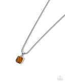 Valiant Validation - Brown Mens Necklace - Paparazzi Accessories Mens Necklace Bedazzle Me Pretty Mobile Fashion Boutique