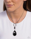 Valley Girl Glamour - Black Necklace - Paparazzi Accessories Necklace Bedazzle Me Pretty Mobile Fashion Boutique
