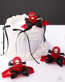 Vaudeville Value - Red Hair Clip - Paparazzi Accessories Hair Clip Bedazzle Me Pretty Mobile Fashion Boutique
