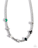 Vegas Vault - Green Necklace - Paparazzi Accessories Necklace Bedazzle Me Pretty Mobile Fashion Boutique
