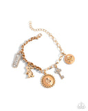 Velveteen Rabbit - Brown Bracelet - Paparazzi Accessories Bracelet Bedazzle Me Pretty Mobile Fashion Boutique