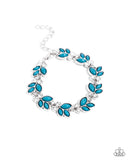 Vineyard Variety - Blue Bracelet - Paparazzi Accessories Bracelet Bedazzle Me Pretty Mobile Fashion Boutique