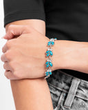 Vineyard Variety - Blue Bracelet - Paparazzi Accessories Bracelet Bedazzle Me Pretty Mobile Fashion Boutique
