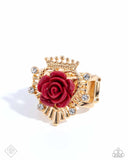 Visible Victorian - Red Ring - Paparazzi Accessories Ring Bedazzle Me Pretty Mobile Fashion Boutique