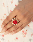 Visible Victorian - Red Ring - Paparazzi Accessories Ring Bedazzle Me Pretty Mobile Fashion Boutique