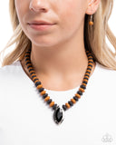 Visionary Venture - Brown Necklace - Paparazzi Accessories Necklace Bedazzle Me Pretty Mobile Fashion Boutique