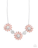 Vulnerable Vacation - Orange Necklace - Paparazzi Accessories Necklace Bedazzle Me Pretty Mobile Fashion Boutique