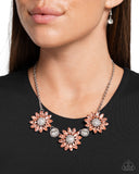 Vulnerable Vacation - Orange Necklace - Paparazzi Accessories Necklace Bedazzle Me Pretty Mobile Fashion Boutique