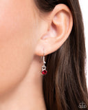Walk On The WILDFLOWER Side - Red Necklace - Paparazzi Accessories Necklace Bedazzle Me Pretty Mobile Fashion Boutique