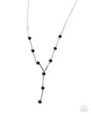 Waltzing Welcome - Black Necklace - Paparazzi Accessories Necklace Bedazzle Me Pretty Mobile Fashion Boutique