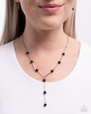 Waltzing Welcome - Black Necklace - Paparazzi Accessories Necklace Bedazzle Me Pretty Mobile Fashion Boutique