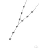 Waltzing Welcome - Silver Necklace - Paparazzi Accessories Necklace Bedazzle Me Pretty Mobile Fashion Boutique