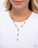 Waltzing Welcome - Silver Necklace - Paparazzi Accessories Necklace Bedazzle Me Pretty Mobile Fashion Boutique