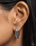 Warped Welcome - Silver Earrings - Paparazzi Accessories Earrings Bedazzle Me Pretty Mobile Fashion Boutique