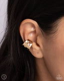 Warped Wonder - Gold Post Earrings - Paparazzi Accessories Post Earrings Bedazzle Me Pretty Mobile Fashion Boutique