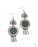 Watch the Sunset - White Earrings - Paparazzi Accessories Earrings Bedazzle Me Pretty Mobile Fashion Boutique