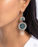 Watch the Sunset - White Earrings - Paparazzi Accessories Earrings Bedazzle Me Pretty Mobile Fashion Boutique
