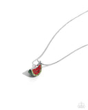 Watermelon Wardrobe - Red Necklace - Paparazzi Accessories Necklace Bedazzle Me Pretty Mobile Fashion Boutique