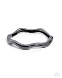 Waving Hello - Black Bracelet - Paparazzi Accessories Bracelet Bedazzle Me Pretty Mobile Fashion Boutique