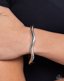Waving Hello - Silver Bracelet - Paparazzi Accessories Bracelet Bedazzle Me Pretty Mobile Fashion Boutique