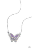 Weekend WINGS - Purple Necklace - Paparazzi Accessories Necklace Bedazzle Me Pretty Mobile Fashion Boutique