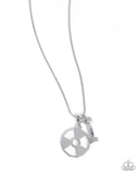 Weighted Welcome - Silver Mens Necklace - Paparazzi Accessories Mens Necklace Bedazzle Me Pretty Mobile Fashion Boutique