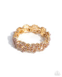 Were You Dazzled? - Brown Bracelet - Paparazzi Accessories Bracelet Bedazzle Me Pretty Mobile Fashion Boutique