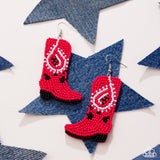 Western Webbing - Pink Earrings - Paparazzi Accessories Earrings Bedazzle Me Pretty Mobile Fashion Boutique