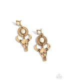 Western Week - Gold Post Earrings - Paparazzi Accessories Post Earrings Bedazzle Me Pretty Mobile Fashion Boutique