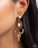 Western Week - Gold Post Earrings - Paparazzi Accessories Post Earrings Bedazzle Me Pretty Mobile Fashion Boutique