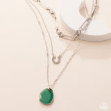 Western Wheelhouse - Green Necklace - Paparazzi Accessories Necklace Bedazzle Me Pretty Mobile Fashion Boutique