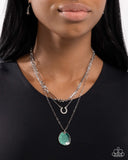 Western Wheelhouse - Green Necklace - Paparazzi Accessories Necklace Bedazzle Me Pretty Mobile Fashion Boutique
