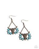 Western Whirlwind - Brass Earrings - Paparazzi Accessories Earrings Bedazzle Me Pretty Mobile Fashion Boutique