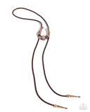 Western Wish - Brown Necklace - Paparazzi Accessories Necklace Bedazzle Me Pretty Mobile Fashion Boutique