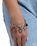 Western Wit - Red Bracelet - Paparazzi Accessories Bracelet Bedazzle Me Pretty Mobile Fashion Boutique