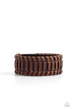 Western WRAP-ture - Brown Bracelet - Paparazzi Accessories Bracelet Bedazzle Me Pretty Mobile Fashion Boutique