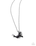 Whale Watching - Silver Necklace - Paparazzi Accessories Necklace Bedazzle Me Pretty Mobile Fashion Boutique