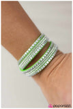 What Your Mama Gave You - Green Bracelet - Paparazzi Accessories Bracelet Bedazzle Me Pretty Mobile Fashion Boutique